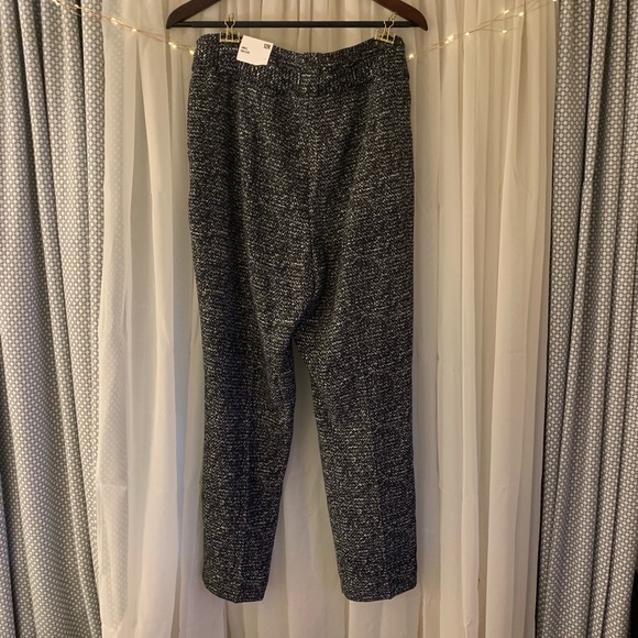 NWT Express Black + White Tie Waist Pants - Picture 2 of 5
